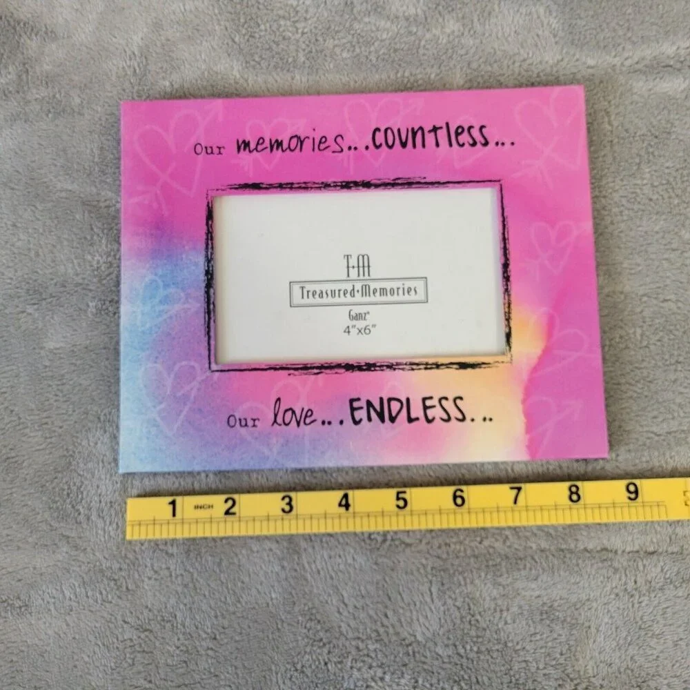 Ganz Pink Photo Frame 4x6 Small Elegant Free Standing Tabletop Picture S63E